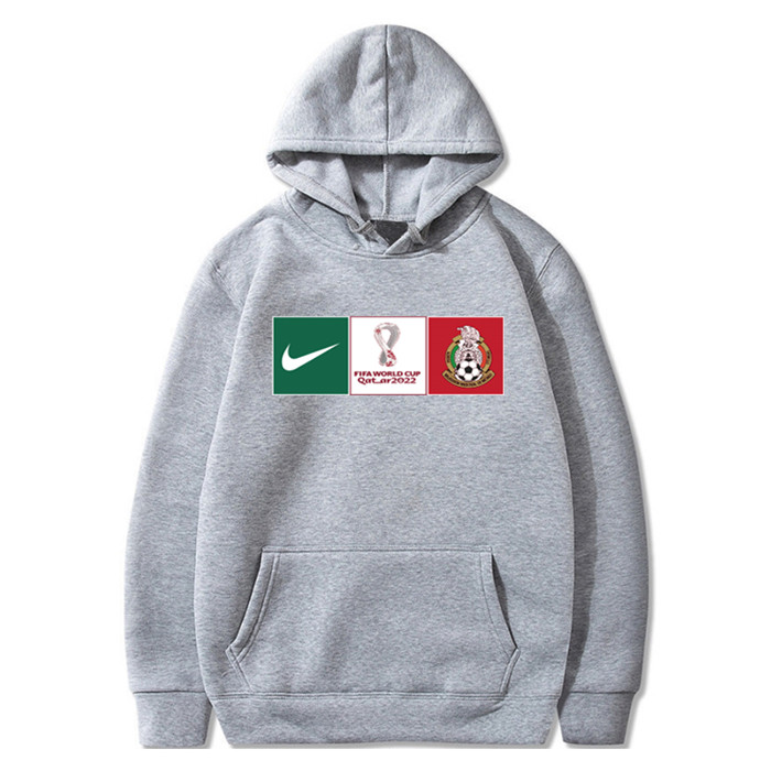 Men's Mexico World Cup Soccer Hoodie Grey